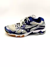 Mizuno Sneakers Womens Wave Bolt 5 White Blue 10 Volleyball Shoe PYV 1215