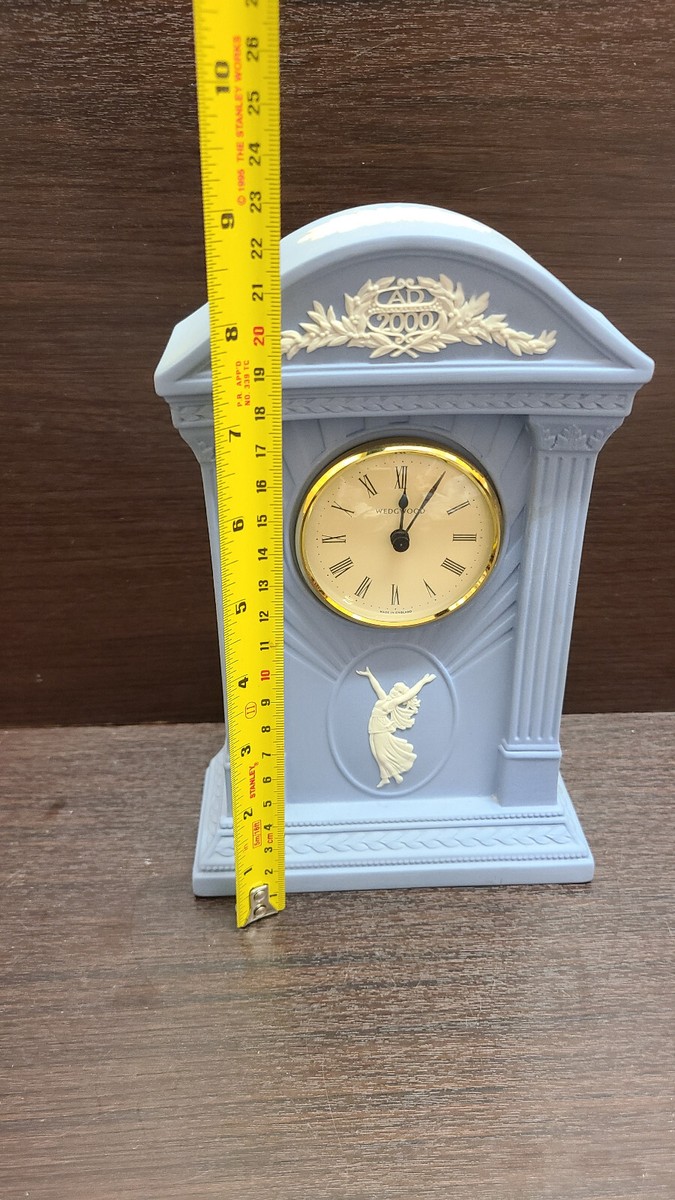 Wedgwood Jasperware Millennium Mantel Clock in Blue and White | eBay