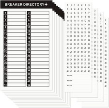 16 Sheets Breaker Panel Labels Electrical Box Sticker Numbers Breaker Panel Labe