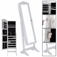 1.5m Arc Shape Mirror Jewelry Cabinet Mirror Floor Stand White With 2 Drawer Uk 1.5m Arc Shape Mirror Jewelry Cabinet Mirror Floor Stand White With 2 Drawer Uk