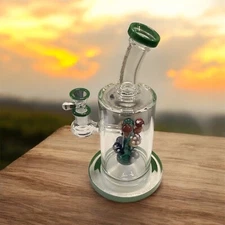 10" Heavy Glass pipe Hookah Water Pipe Heavy Beaker Smoking 14mm Bowl