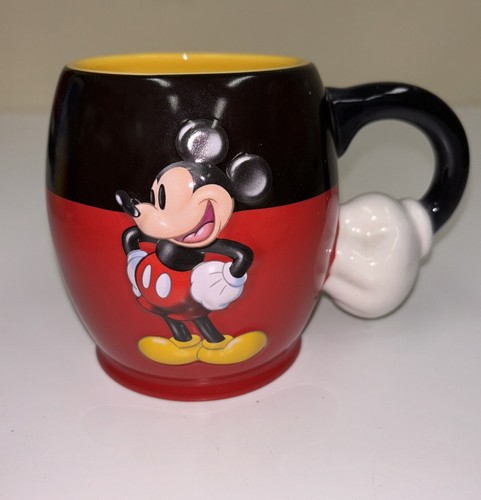 Authentic Original Disney Parks Mickey Mouse Mug Cup Arm Handle Excellent