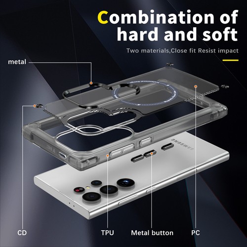 Translucent Hard Matte Cover For Samsung Galaxy S25 Ultra S24 S23 Mag Safe Case - 第 5/13 張圖片