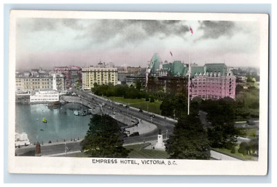c1910 RPPC Hand Tinted Empress Hotel, Victoria, B.C. Postcard P128E