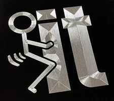 Engraved 3D F*CK F IT Car Tag Diamond Etched Black Metal Funny License Plate