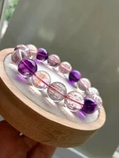 Natural  Super Rare Seven   Lepidocrocite Melody Stone Beads Bracelet 14mm AAAA