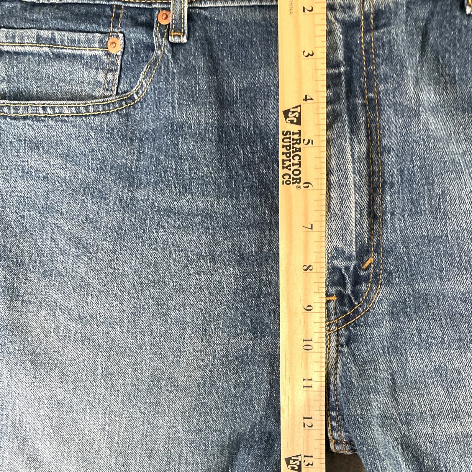 Levi's 505 Regular Fit Men's Jeans 38x34 Straight Leg Cotton Denim Pre-Worn VG+ image 7