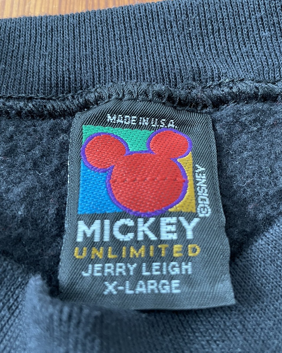 トップス 90s DISNEY MICKEY UNLIMITED SWEAT Vintage 90s Disney Mickey Unlimited Mickey Mouse Black Crew