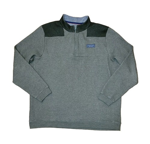 Vinyard Vines Men's Saltwater Fleece Forest Green Shep 1/4 Zip Pullover Size XXL - Picture 3 of 7