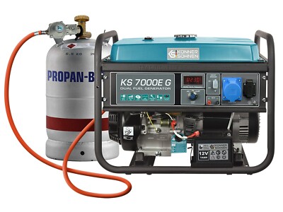 Könner & Söhnen KS 7000E G Dual Fuel Gas/Benzin Generator 5,5 kW E-Start