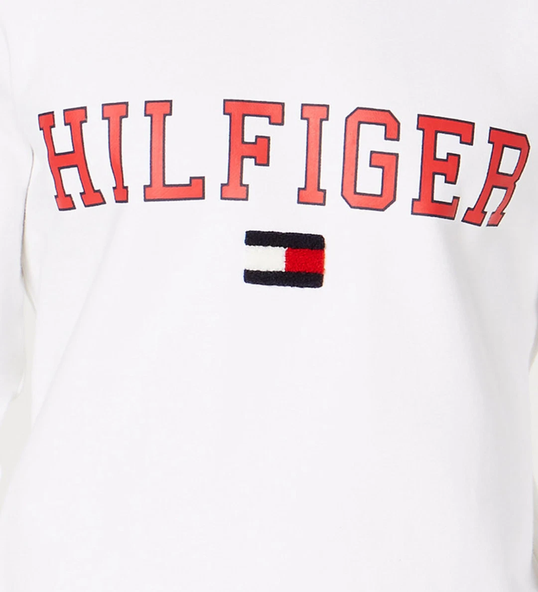 Tommy hilfiger men's sales collegiate logo sweatshirt