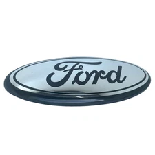 Mirror Ford Logo 7inch Front Grille/Tailgate Trunk Rear Oval Emblem Badge Silver