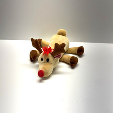 Ed n Reindeer Plush Stuffed Animal Laying Down 8"