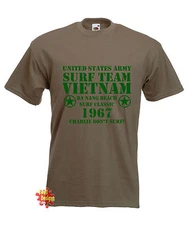 APOCALYPSE NOW Surf Team Vietnam Charlie Don'T surf T shirt all sizes