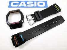 Genuine Casio G-Shock G-Lide GWX-5600 black resin rubber watch band  bezel set