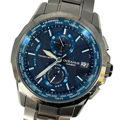 CASIO Oceanus Manta OCW-S2000 Solar Radio Controlled Wave Watch Silver Titanium
