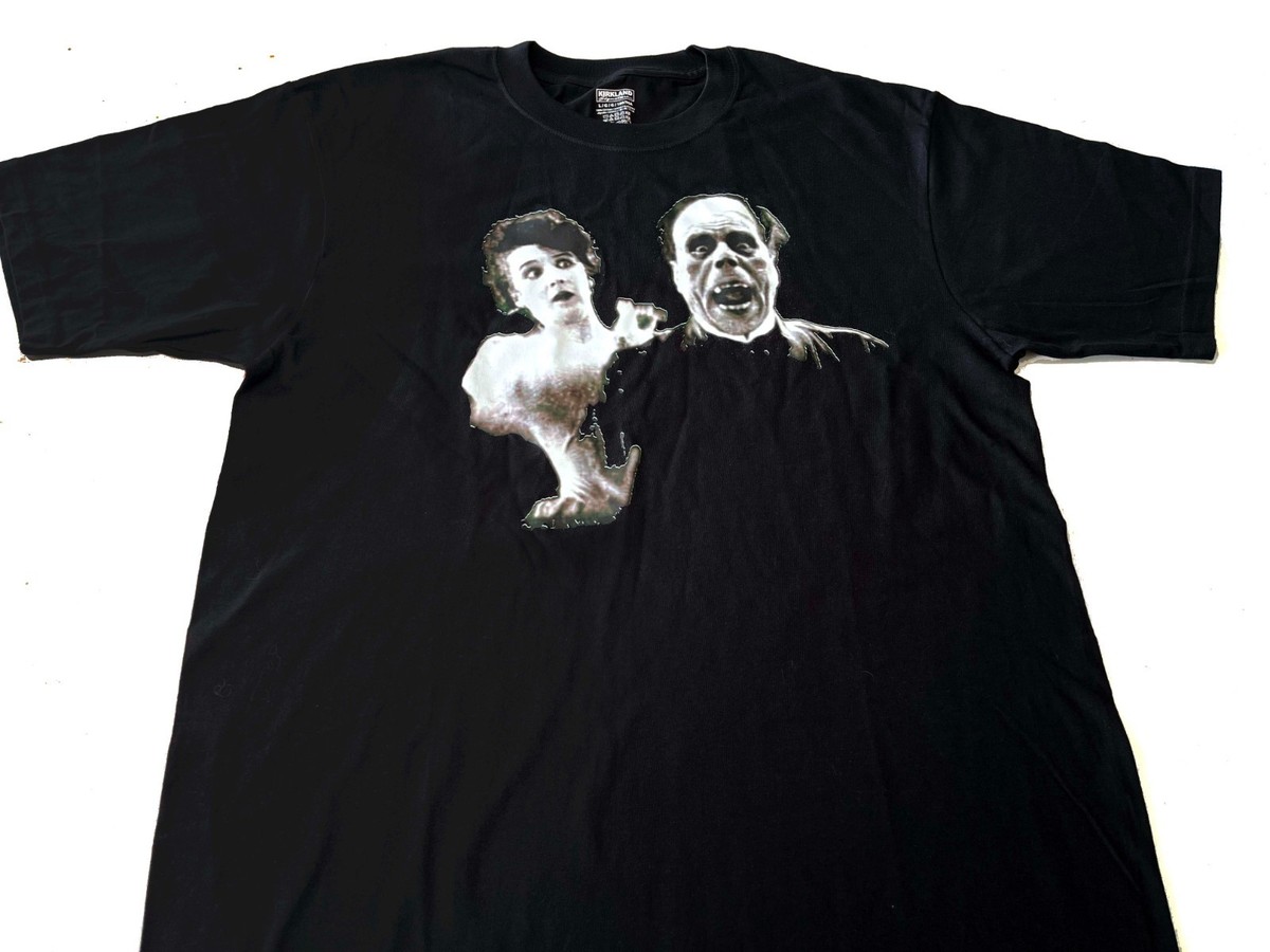 SHOCKING Phantom of the Opera T-Shirt Size Large Mens Black Cotton