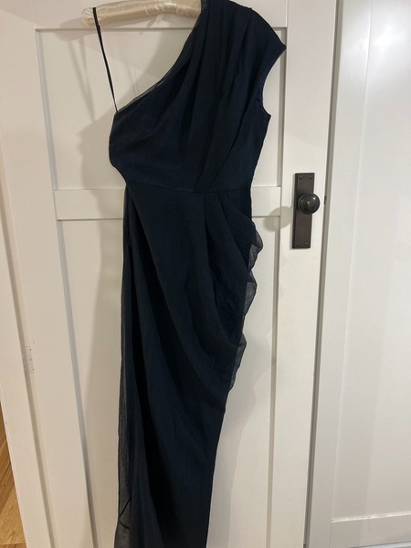 Camilla and Marc 100% silk evening dress - navy blue size 10