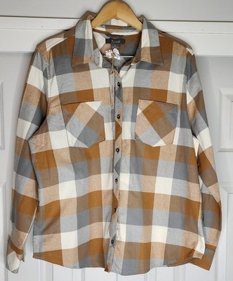 New Natural Reflections Chipmunk Buffalo Plaid Flannel Shirt Size Extra Large 