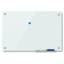 Jyypwb Magnetic Glass Board With Eraser, Frameless Tempered Glass Dry