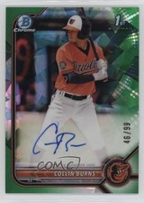 2022 Bowman Chrome Prospect Green Atomic Refractor 46/99 Collin Burns Auto 7xr
