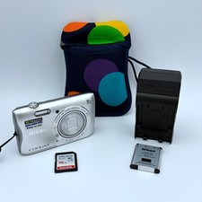 Nikon Coolpix S3700 Silver 20.1MP Digital Camera w/ 16gb SD, Charger, Soft Case