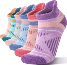 6 Pairs Merino Wool Ankle Hiking Running Socks Compression Support Thick Cushion