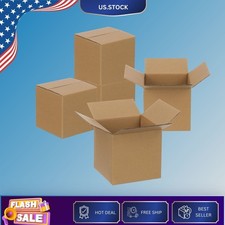 100 Pack 5x5x5 Corrugated Shipping Boxes Small Cardboard Mailing Brown