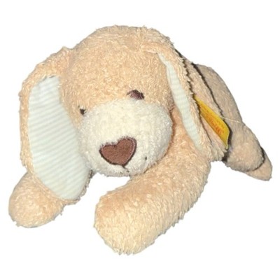 Steiff Goodnight Dog Plush Puppy Floppy Beanbag Striped Lovey Blue White