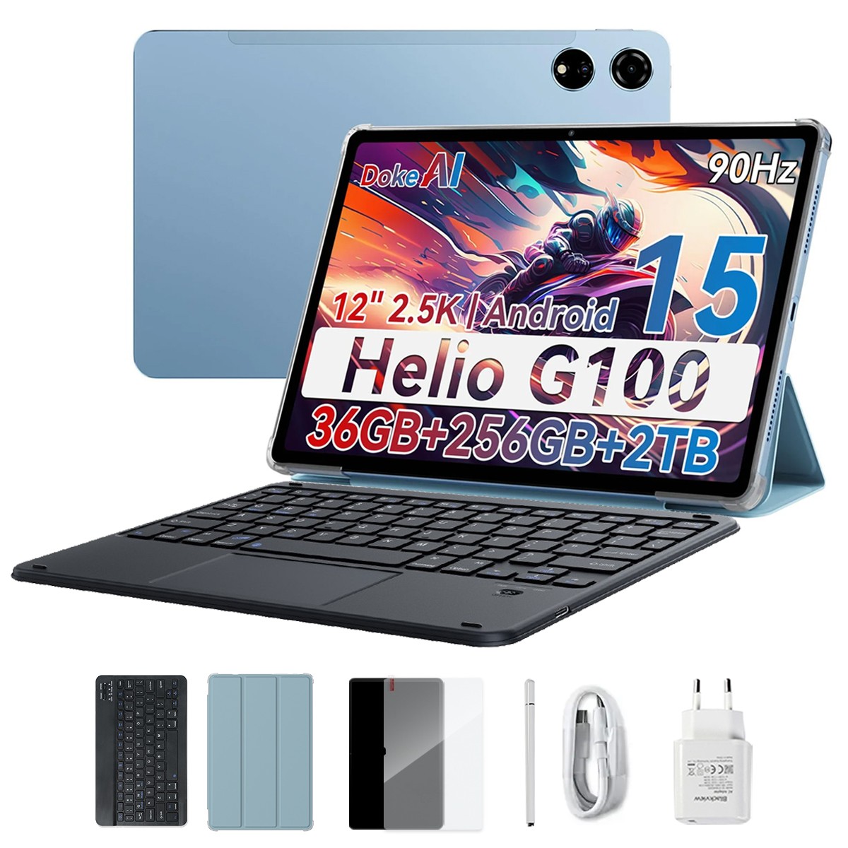 Blackview 4G Tablet MEGA 3 12 Zoll 2.5K  Android 15 36GB+256GB 8800mAh Gemini AI