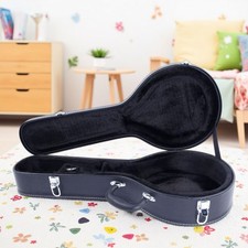 A-Style Mandolin Hardshell Case - Contoured Lockable Padded Black Finish