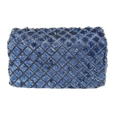 CHANEL Classic Flap 2012-2013 Matelasse Blue Sequin Shoulder Bag