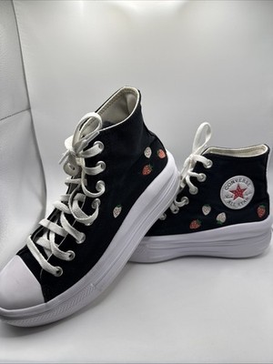  Converse Chuck Taylor All-Star Move Platform HT Embroidered Strawberries WMs 9