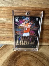 Bo Nix 2024 Panini Donruss Optic Rookie Card Light It Up #6 Denver Broncos