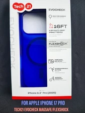 FOR APPLE IPHONE 17 PRO TECH21 EVOCHECK/MAGSAFE-FLEXSHOCK CASE/TEMPERED GLASS