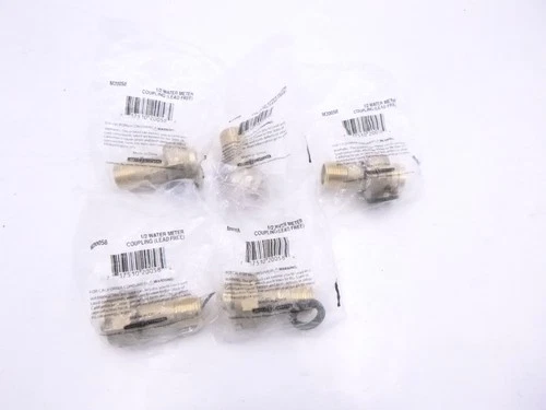 5 Pack Jones Stephens 1/2" Water Meter Coupling Complete w/ Gasket - Picture 1 of 3