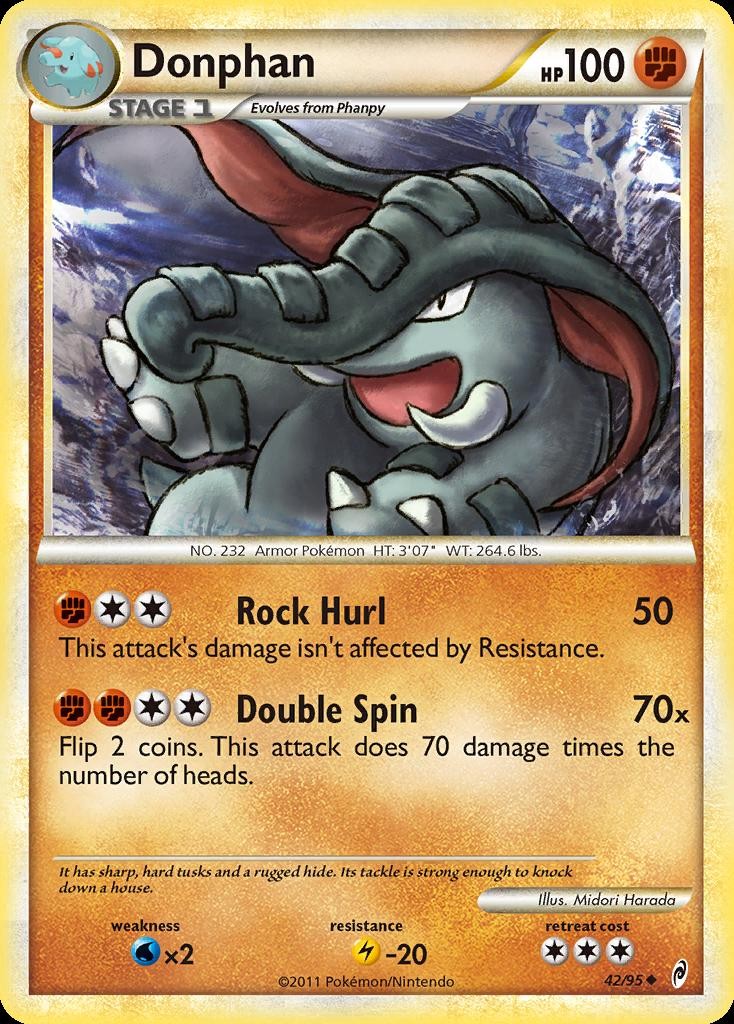 Pokemon Donphan (42/116) Call of Legends LP REVERSE HOLO