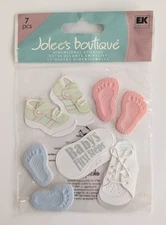 RARE Jolee's Baby's First 1st Steps Shoes Footprints Scrapbooking Stickers