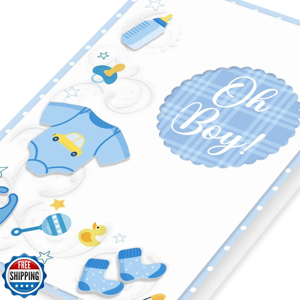 D24TIME 3D Nueva Tarjeta Bebé Niño - Tarjeta Azul Baby Shower para Niño Bienvenido Recién Nacidos Foto 4 de 4