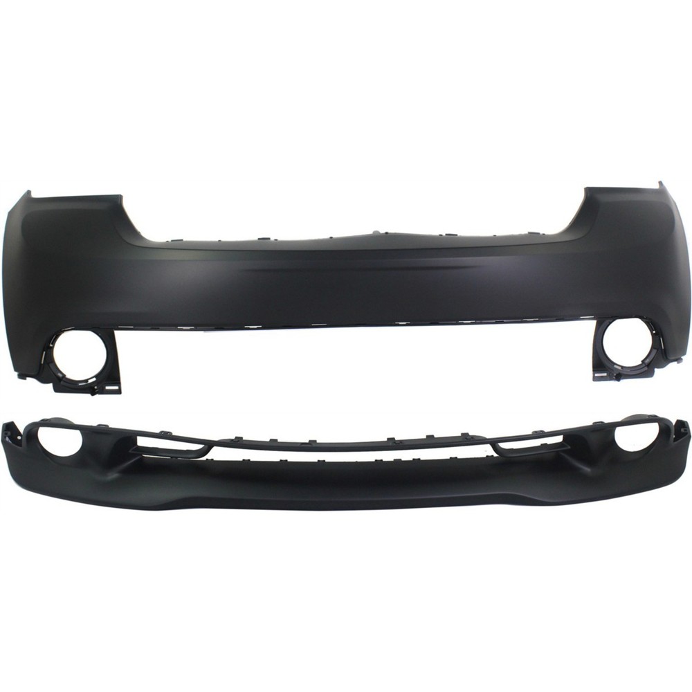 2011-2013 Dodge Durango Front Bumper Cover Set Primed Upper & Lower