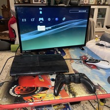 Sony PS3 Super Slim 250GB Black Console Bundle W/ 1 Wired Controller Cech-4001B