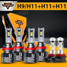 AUXBEAM LED Headlight H9 High/H11 Low/H11 Fog Lights For Nissan Rogue 2014-2025