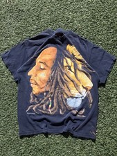 Zion Rootswear Bob Marley Lion T-Shirt Size M Black