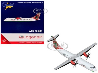 ATR 72-600 AIRCRAFT ''LOGANAIR ISLE OF MAN'' 1/400 DIECAST BY GEMINIJETS GJ2309