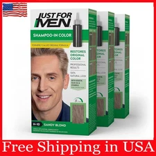Just For Men Shampoo-in Hair Dye for Men, H-10 Sandy Blond, (3 Pack) ???