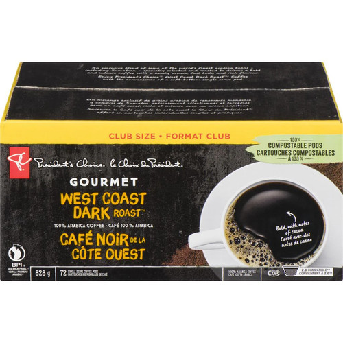 President's Choice Single Serve Keurig Pods, Gourmet West Coast Dark Roast, 72ct - Bild 2 von 5