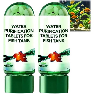 Aquarium Water Treatment Tablets, Fish-Friendly, Clears Turbidity, 70 Stück