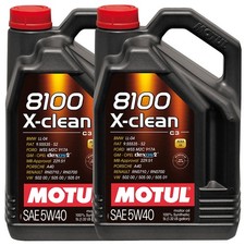 Motul 2 x 5 Litres (10L) Of 8100 X-Clean 5W40 Fully Synthetic Engine Oil 7.23 per litre