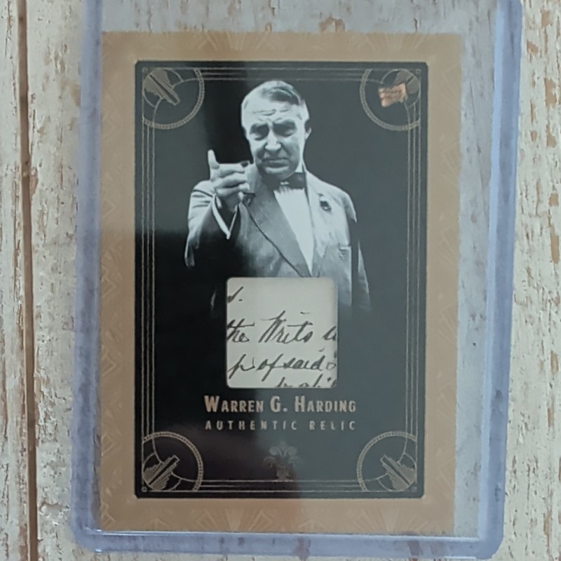 2025 Pieces of the Past Roaring Twenties Authentic Relic R-2 Warren G Harding