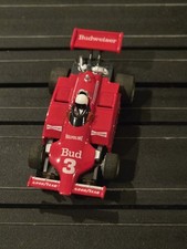 Tyco Bud / Budweiser Red 3 F-1 Indy Race Ho Slot Car 440 X2